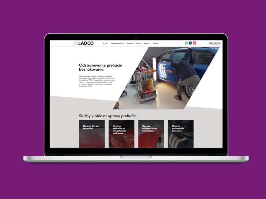 Individuálny web na kľúč pre autoservis | ladco.sk