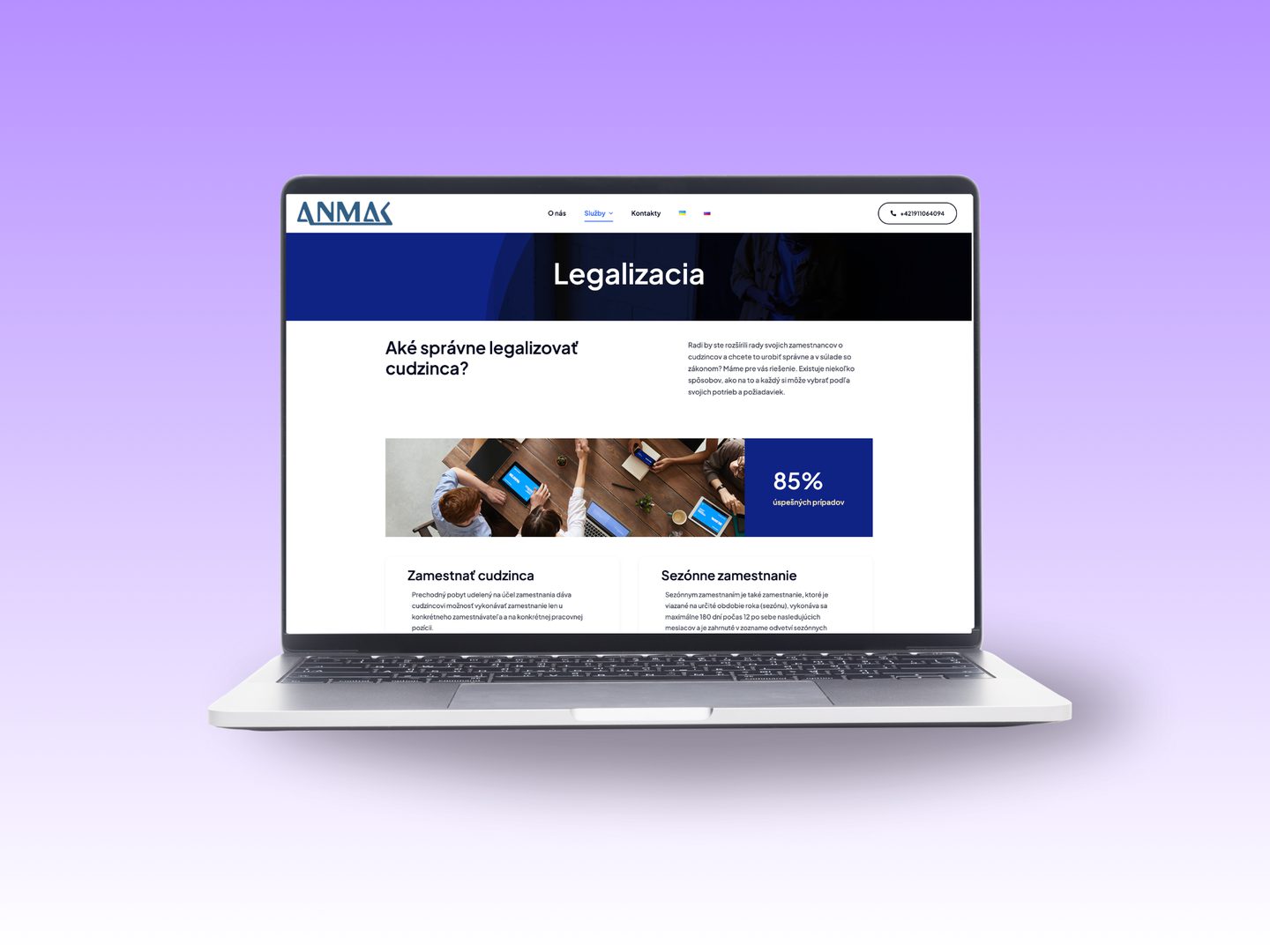 Tvorba viacjazyčného webu pre spoločnosť ANMAK (Slovensko)